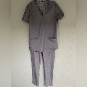 Figs Technical Collection Gray Scrubs Set Women’s XXS Utility Workwear PPE Nurse